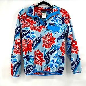 Patagonia synchilla Hawaiian blue red fleece size XS womens